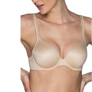 Vanity Fair Womens Body Shine Underwire T Shirt Bra Beige 38B New